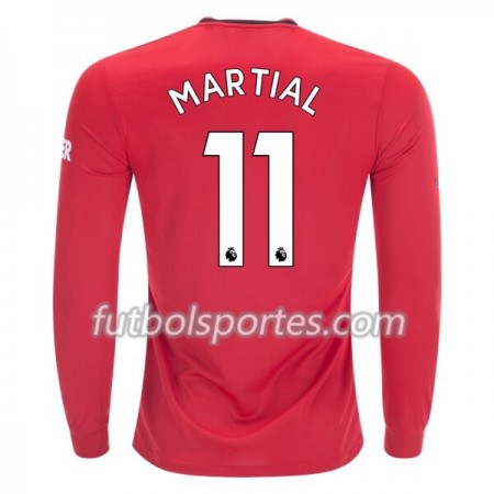 Camisetas Manchester United Anthony Martial 11 Primera Equipacion 2019/2020 Manga Larga
